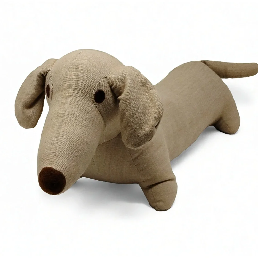 Dachshund Doorstop Weighted Draft Excluder 24.5 Inch Fabric Animal Home Decor
